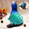 Blue Pet Peacock Costume Cloth