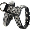 Bling Rhinestone Leather Safety Pet Collars
