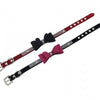 Adjustable Leather Bowknot with Rhinestone Pet Collar